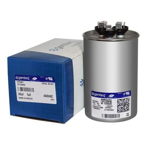 45/5 MFD x 440 VAC Round Dual Capacitor Replaces # SFCAP45D5440R in Kuwait