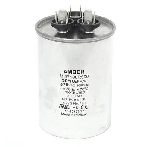 43-26261-37 -Rheem OEM مكثف تشغيل مزدوج بديل دائري 50 + 10 فائق التوهج / MFD 370 فولت in Kuwait