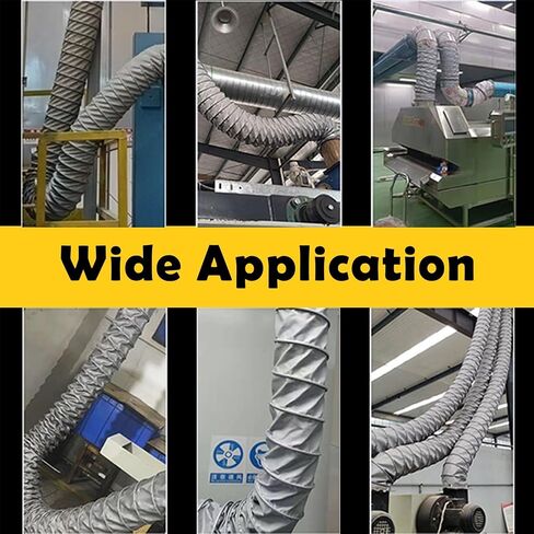 Flexible Fiberglass Duct 2" x Custom Length - High-Temperature Resistant HVAC Ducting(L10mx160mm) in Kuwait