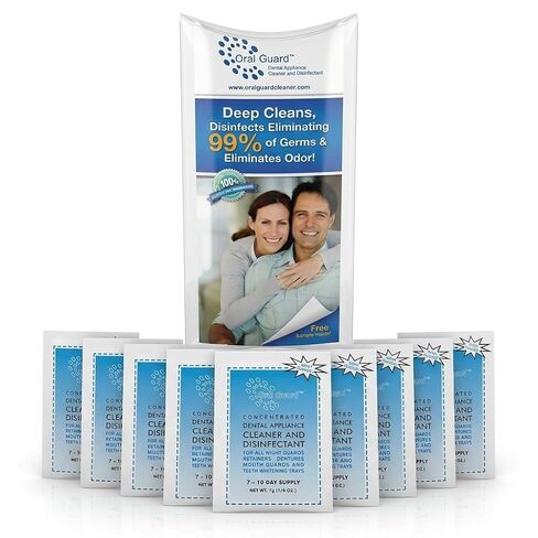 Oral Guard Dental Appliance Cleaner and Disinfectant for All Night Guards, Retainers and Dentures. 3 Month Supply in Kuwait