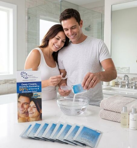 Oral Guard Dental Appliance Cleaner and Disinfectant for All Night Guards, Retainers and Dentures. 3 Month Supply in Kuwait