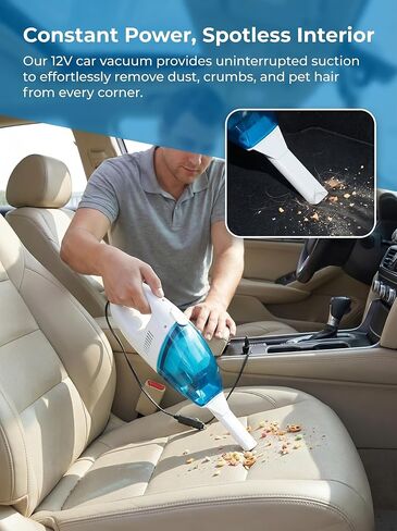 Handheld Auto Vacuum Cleaner Compact Car Interior Cleaner for Vehicle Dirt Removal in Kuwait