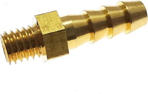 5PCS M6 Metric Male x 2-16 mm Hose Brass Hosetail Pipe Fitting Connector Water Home Garden(6mm) in Kuwait