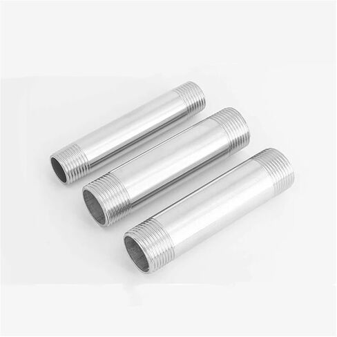 1-1/2" BSPT Male Length 60 80 100 150 200 300mm Barrel Nipple 201 304 Stainless Pipe Fitting Connector(SS304,60MM_1-1/2") in Kuwait