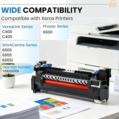 استبدال وحدة الصهر 115R00088 لطابعة Xerox VersaLink C400/C405 Fuser WorkCentre 6605 6655 6655i Phaser 6600 (110 فولت) in Kuwait