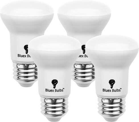 4 عبوات R16 LED لمبة 4 وات E26 قاعدة صغيرة عاكسة للضوء الكاشف لمبة عاكسة للضوء 3000 كلفن أبيض دافئ - ما يعادل 40 وات - مصابيح كهربائية صغيرة، مصابيح كهربائية قصيرة، لمبة إضاءة خزانة كوريو، لمبة ضوء الفيضانات R16 in Kuwait