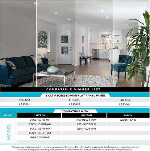 LUXRITE 4 بوصة مصباح LED رفيع للغاية مع صندوق توصيل، 10 وات، لون CCT يمكن اختياره 2700 كلفن | 3000 ألف | 3500 الف | 4000 الف | 5000 كلفن، مصابيح ويفر قابلة للتعتيم، 750 لومن، ETL ونجمة الطاقة، تصنيف IC in Kuwait