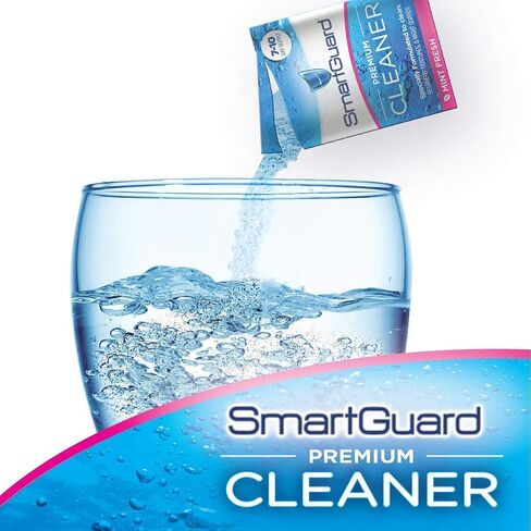 بلورات SmartGuard المنظفة المتميزة - (110 عملية تنظيف) - تزيل البقع والبلاك والرائحة الكريهة من أطقم الأسنان، والأقواس الشفافة، وواقي الفم، والواقي الليلي والمثبتات. in Kuwait