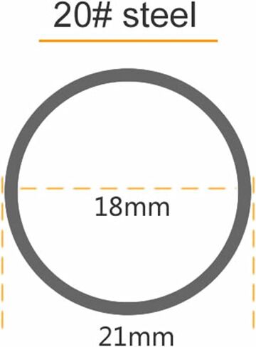 Carbon Steel Seamless Steel Tube Precision Pipe OD 21mm ID 13mm to 18mm Hollow Round Pipe Water Pipe Nicely (Color : OD21 ID18, Size : 50cm) in Kuwait