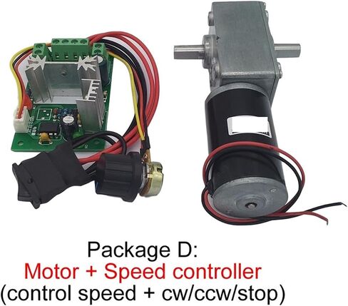 12V Double Shaft DC Electronic Starter Worm Gear High Torque 24 Volt Electronic Starter D Package B 12V 16rpm in Kuwait