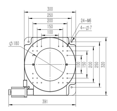 Motorised Rotary Table Hollow Rotary Platform Motorised Indexing Table Angle Table Y200RA300 in Kuwait