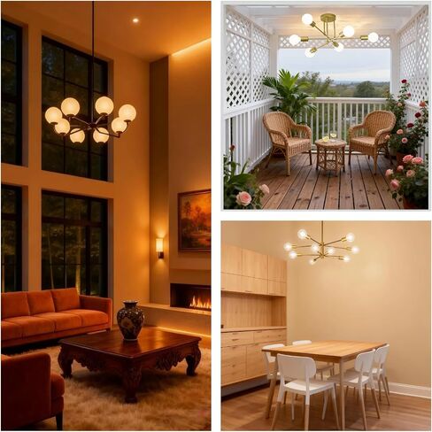 G25 LED Globe Light Bulbs, Dimmable 40W Equivalent CRI 90+, E26 Base, Warm White 2700K, Edison Vanity Light Bulbs for Bedroom, Kitchen, Vanity, Mirror Vintage, Round Clear Glass, 6 Pack in Kuwait