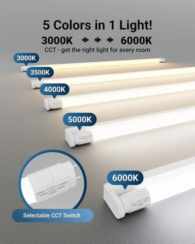 Sunco 30 Pack T8 LED Bulbs 4 Foot, LED Fluorescent Tube Replacement, 4ft LED Tube Light, Ballast Bypass, 18W, 2200 LM, Selectable CCT 3000K/3500K/4000K/5000K/6000K, Single Ended Power, Frosted Lens UL in Kuwait