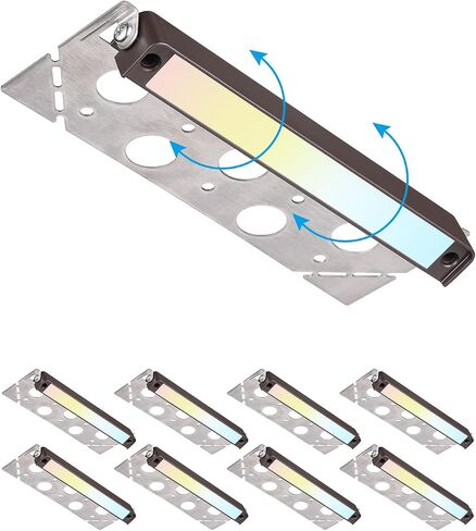 LEONLITE 8-Pack 5CCT 7 بوصة LED إضاءة هاردسكيب، 1800K-5000K | إضاءة المناظر الطبيعية LED، 12-24 فولت تيار متردد/تيار مستمر، مصابيح حائط منخفضة الجهد، مصابيح خطوة خارجية 5 وات، ETL in Kuwait