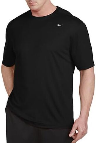 Reebok Big and Tall Performance Mesh T-Shirt Black 3XLT in Kuwait