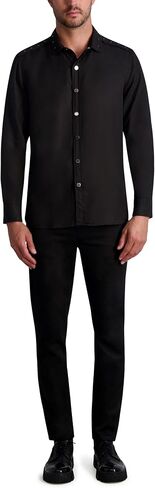 Karl Lagerfeld Men's Stud Details Long Sleeve Lt Weight Shirt in Kuwait