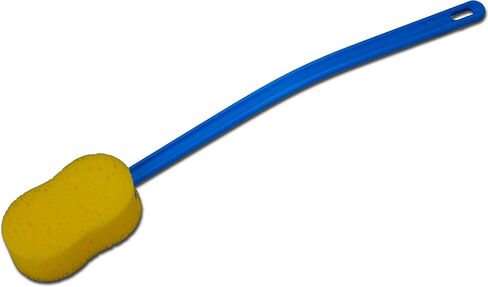 NOVA 23" Extra Long Bath & Back Sponge Brush – Long Handle Body Washer & Back Scrubber for Hard-to-Reach Back, Legs & Feet, Great for Applying Lotion or Cream, Lightweight Shower & Bath Brush with Hanging Loop in Kuwait