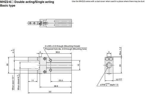 MHZ2 MHZL2 10D Parallel Style Pneumatic Air Gripper Cylinder MHZ2 16D 20D 25D 32D 40D Double Acting Gripper Cylinder(MHZ2-20D) in Kuwait