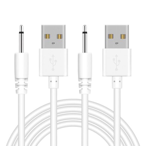 كابل شحن بتيار مستمر 2.5 ملم، كابل USB للشحن السريع، متوافق مع أسلاك شاحن USB لتدليك أدوات التجميل - عبوتان in Kuwait