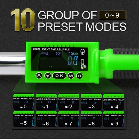 Electronic torque wrench, 1/2 Digital Torque Wrench 8-160FT-LB/10-220N.M, Torque Range Accurate to 2%, Torque Wrench with Buzzer and LED Flash Notification for Bike/Motorcycle/Auto Repair in Kuwait