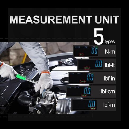 Electronic torque wrench, 1/2 Digital Torque Wrench 8-160FT-LB/10-220N.M, Torque Range Accurate to 2%, Torque Wrench with Buzzer and LED Flash Notification for Bike/Motorcycle/Auto Repair in Kuwait