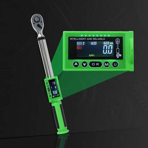 Electronic torque wrench, 1/2 Digital Torque Wrench 8-160FT-LB/10-220N.M, Torque Range Accurate to 2%, Torque Wrench with Buzzer and LED Flash Notification for Bike/Motorcycle/Auto Repair in Kuwait