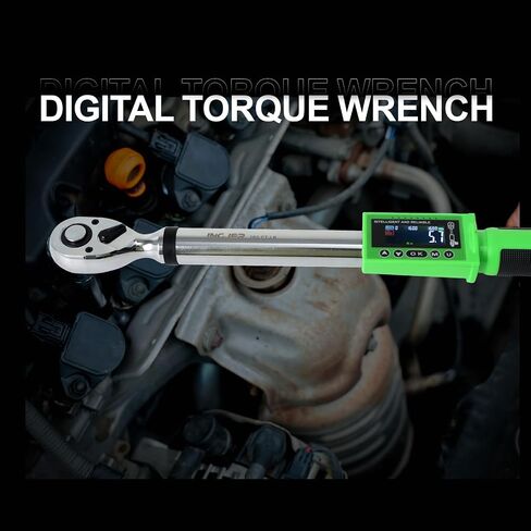 Electronic torque wrench, 1/2 Digital Torque Wrench 8-160FT-LB/10-220N.M, Torque Range Accurate to 2%, Torque Wrench with Buzzer and LED Flash Notification for Bike/Motorcycle/Auto Repair in Kuwait