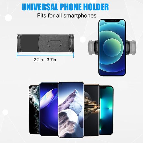 Mic Stand Phone Holder, Aluminum Alloy Clamp Flexible Gooseneck Arm Phone Holder for Microphone Stand Ring Light Tripod Pole Tube Rod Desk Table, for iPhone, Samsung Galaxy, and Any Smartphones in Kuwait