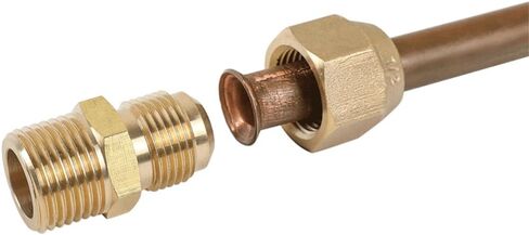 1/8" 1/4" 3/8" 1/2" 3/4" BSPP Male To 6.35-19.05mm Flare Tube 45 Degree SAE-Standard Brass Pipe Fitting Connector For Air Conidi,1l2 BSPP To 9.52mm,BSP To SAE UNF in Kuwait
