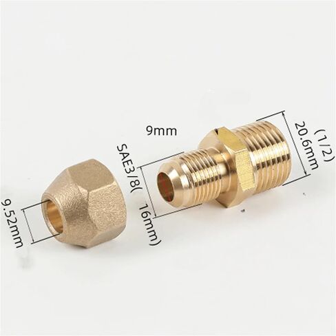 1/8" 1/4" 3/8" 1/2" 3/4" BSPP Male To 6.35-19.05mm Flare Tube 45 Degree SAE-Standard Brass Pipe Fitting Connector For Air Conidi,1l2 BSPP To 9.52mm,BSP To SAE UNF in Kuwait