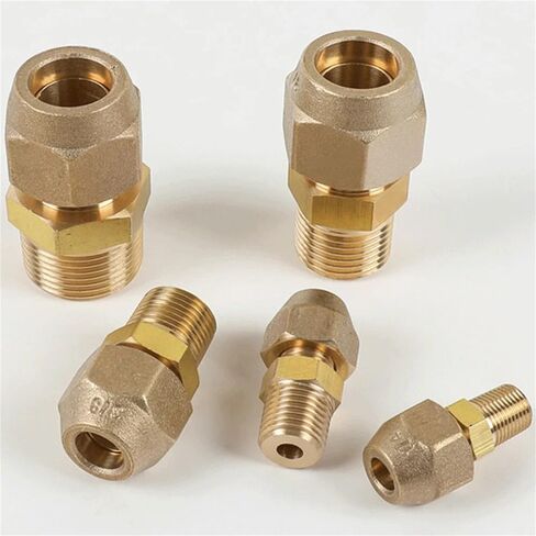1/8" 1/4" 3/8" 1/2" 3/4" BSPP Male To 6.35-19.05mm Flare Tube 45 Degree SAE-Standard Brass Pipe Fitting Connector For Air Conidi,1l2 BSPP To 9.52mm,BSP To SAE UNF in Kuwait