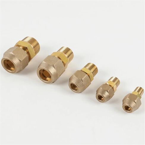 1/8" 1/4" 3/8" 1/2" 3/4" BSPP Male To 6.35-19.05mm Flare Tube 45 Degree SAE-Standard Brass Pipe Fitting Connector For Air Conidi,1l2 BSPP To 9.52mm,BSP To SAE UNF in Kuwait