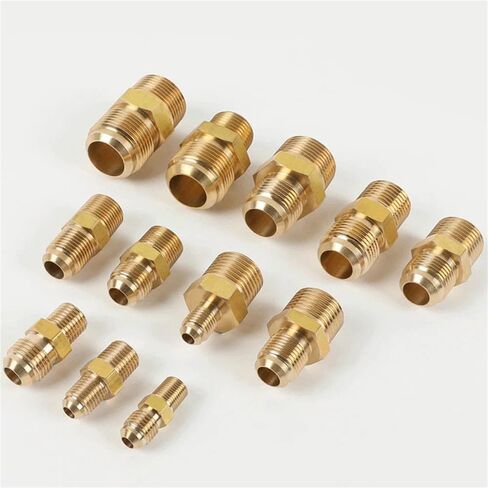 1/8" 1/4" 3/8" 1/2" 3/4" BSPP Male To 6.35-19.05mm Flare Tube 45 Degree SAE-Standard Brass Pipe Fitting Connector For Air Conidi,1l2 BSPP To 9.52mm,BSP To SAE UNF in Kuwait