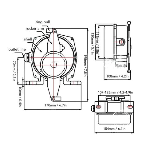 Bidirectional Pull Rope Cord Switch 24 380V Pull Cable Emergency Stop Two Way Pull Rope Pull Cord Belt Conveyor Emergency Current Switches in Kuwait