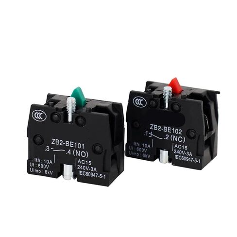 XB2 زر ضغط التبديل كتلة الاتصال ZB2-BE101 ZB2-BE102 مفتوح عادة مغلق عادة اتصال فضي / نحاسي متاح 10A (ZB2-BE101) in Kuwait