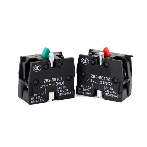 XB2 زر ضغط التبديل كتلة الاتصال ZB2-BE101 ZB2-BE102 مفتوح عادة مغلق عادة اتصال فضي / نحاسي متاح 10A (ZB2-BE101) in Kuwait