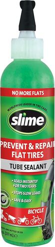 Slime 10193 Tire and Tube Sealant Puncture Repair Sealant, 2-in-1, 16oz Bottle & 10003 Bike Tube Puncture Repair Sealant, Prevent and Repair, Suitable for All Bicycles, Non-Toxic, 8oz Bottle in Kuwait