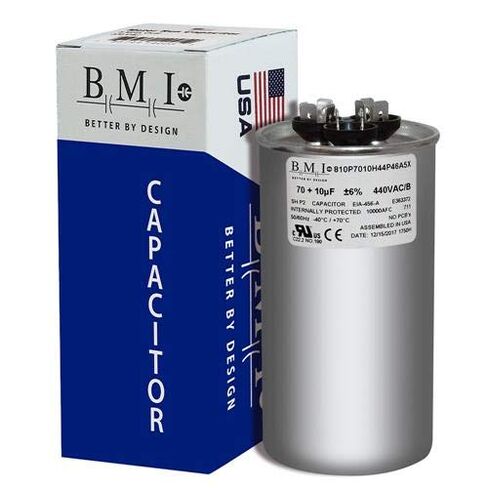 USA Cap 70/10 MFD Replaces Both 440 and 370 Volt Round Run Capacitors Dual Capacitor 70 + 10 in Kuwait