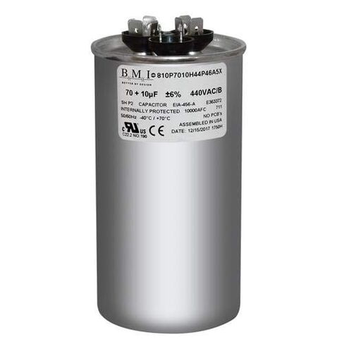 USA Cap 70/10 MFD Replaces Both 440 and 370 Volt Round Run Capacitors Dual Capacitor 70 + 10 in Kuwait