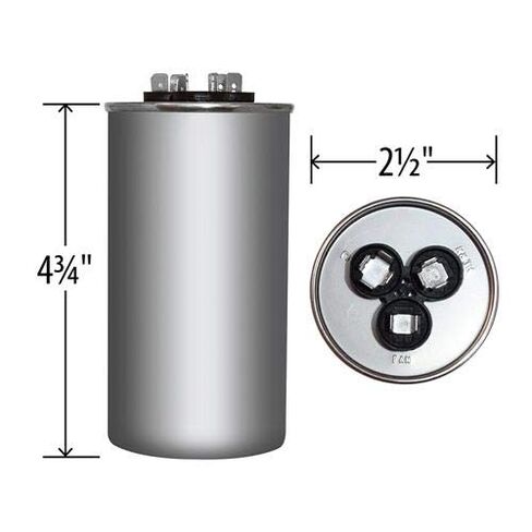 USA Cap 70/10 MFD Replaces Both 440 and 370 Volt Round Run Capacitors Dual Capacitor 70 + 10 in Kuwait