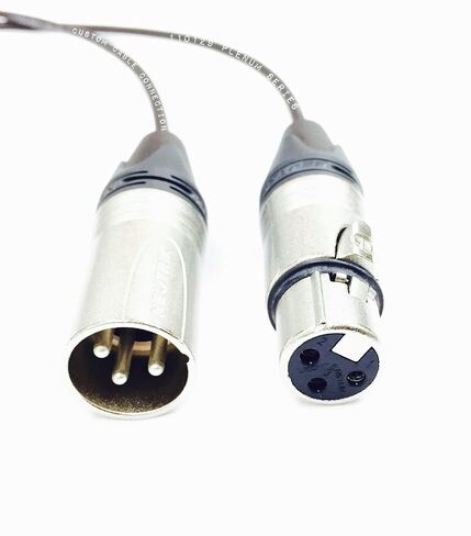 Custom Cable Connection 25 Foot Plenum XLR Male to Female Plenum Balanced Pro Audio Cable, Black in Kuwait