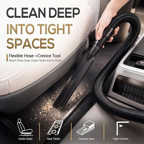 103048 طقم خرطوم مكنسة كهربائية على الظهر متوافق مع ProTeam Super Coach Pro 6/10، GoFit، Mode 6، أساور مقاس 1-1/2 بوصة، خرطوم بديل مع شق، فرشاة غبار، أداة تنجيد in Kuwait