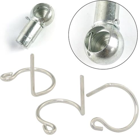 10PCS Ball Joint Spring Clip Connector Circlip Hinge Clip for M8 Rod End Bearing 6.46x4.57x0.31 Inches in Kuwait