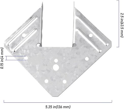 30 Pack 18-Gauge Galvanized Hurricane Ties for Roof Trusses, Heavy Duty Wood Joist Hangers Timber Connectors with High Wind in Kuwait