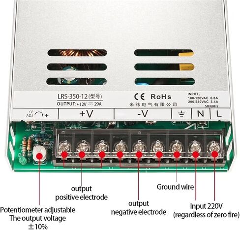 1pcs LRS Switching Power Supply Series AC to 350W 400W 100-240VAC 12V 24V Industrial Adapter SMPS(12V_400W) in Kuwait