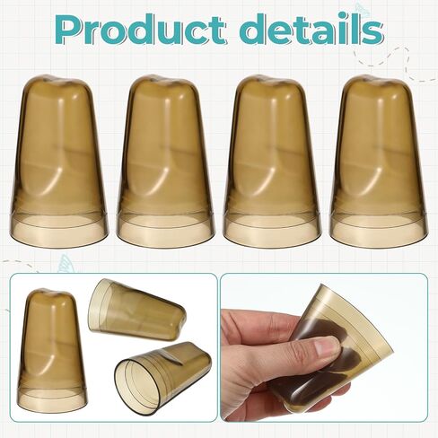 40 Pieces Liquor Bottle Covers, Pour Spout Covers Universal Pour Dispenser Bar Dust Translucent Rubber Spout Covers Liquor Bottle Toppers for Bar Home Kitchen Tools Supplies (Brown) in Kuwait