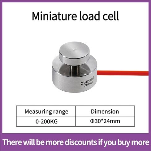 Load Cell Impact Force Weight Sensor HX711 AD Module Electronic Scale 100KG 200KG 500KG 1T 1Pcs(Range 0-200KG) in Kuwait