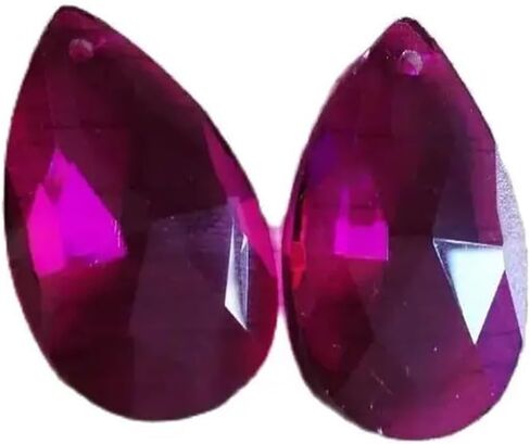 Hanging Crystals Prisms 100 Pieces 38mm Fuchsia Crystal Chandelier Parts Lamp Prism Hanging Drops Home Decoration Hangings Crystals for Decoration in Kuwait