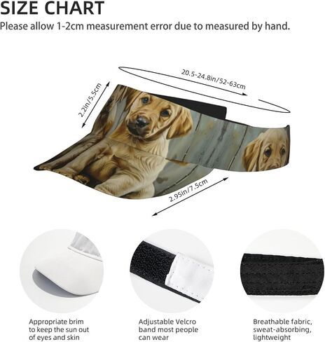 Puppies Dog Print Sports Sun Visor Hats Adjustable Running Golf Tennis Sun Cap for Women Men Black in Saudi Arabia