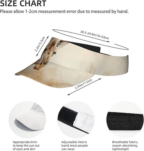Animal Giraffe Print1 Print Sports Sun Visor Hats Adjustable Running Golf Tennis Sun Cap for Women Men Black in Saudi Arabia